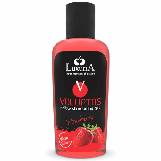 GEL DE MASSAGE COMESTIBLE EFFET CHAUFFANT  FRAISE 100 ML