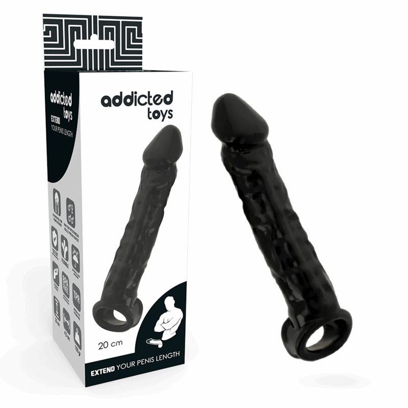 EXTENSIONS DE PENIS 2,5 CM NOIR