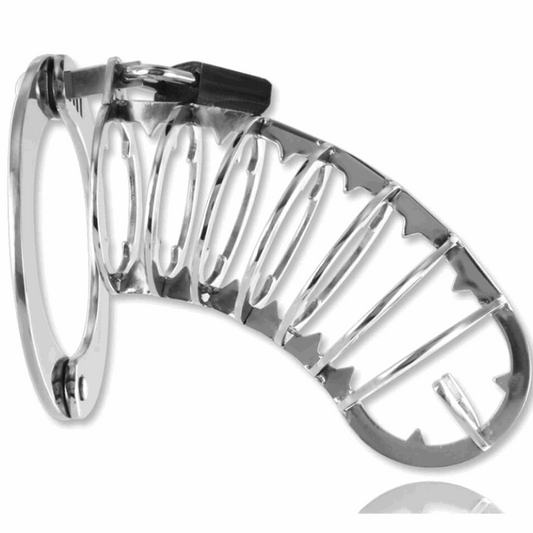 CAGE DE CHASTITE A POINTS METALLIQUES 14 CM