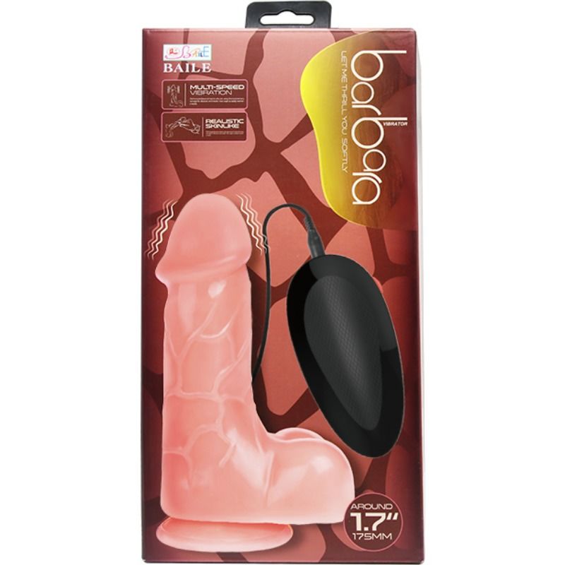 VIBRADOR  BARBARA NATURAL 21 CM