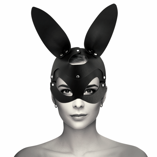 MASQUE EN CUIR VEGAN AVEC OREILLES DE LAPIN