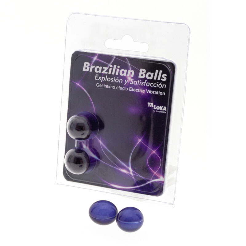 TALOKA 2 BALLES BRESILIENNES EFFET VIBRANT ELECTRIQUE GEL EXCITANT